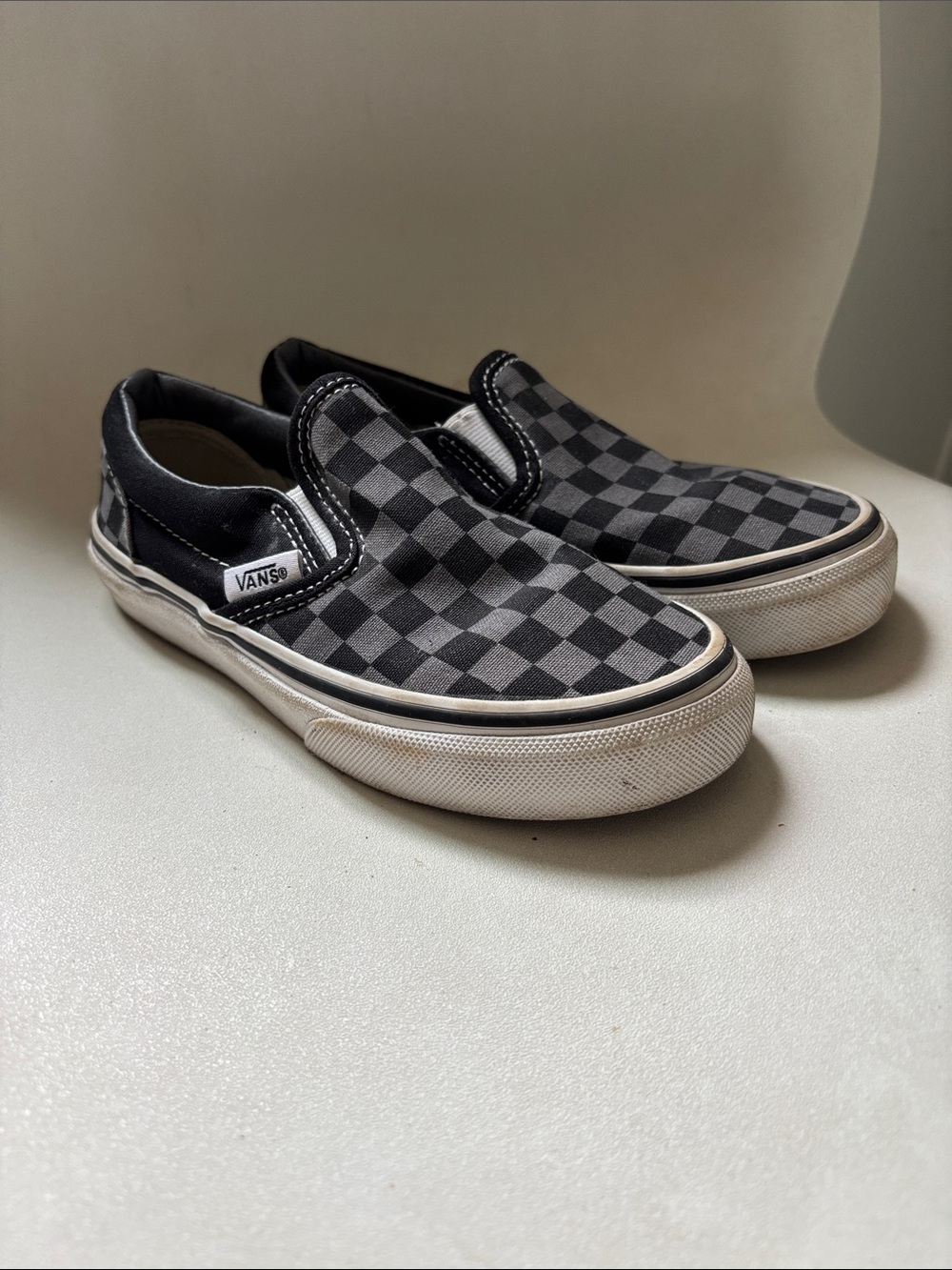Vans Kids Slip-On Checkerboard Sneakers
